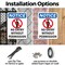 Signmission No Entry Without Permission OSHA Notice Sign, Plastic, 7in W x 10in L, 2PK OS-2PACK-NS-P-710-V-14523 - alternate 5